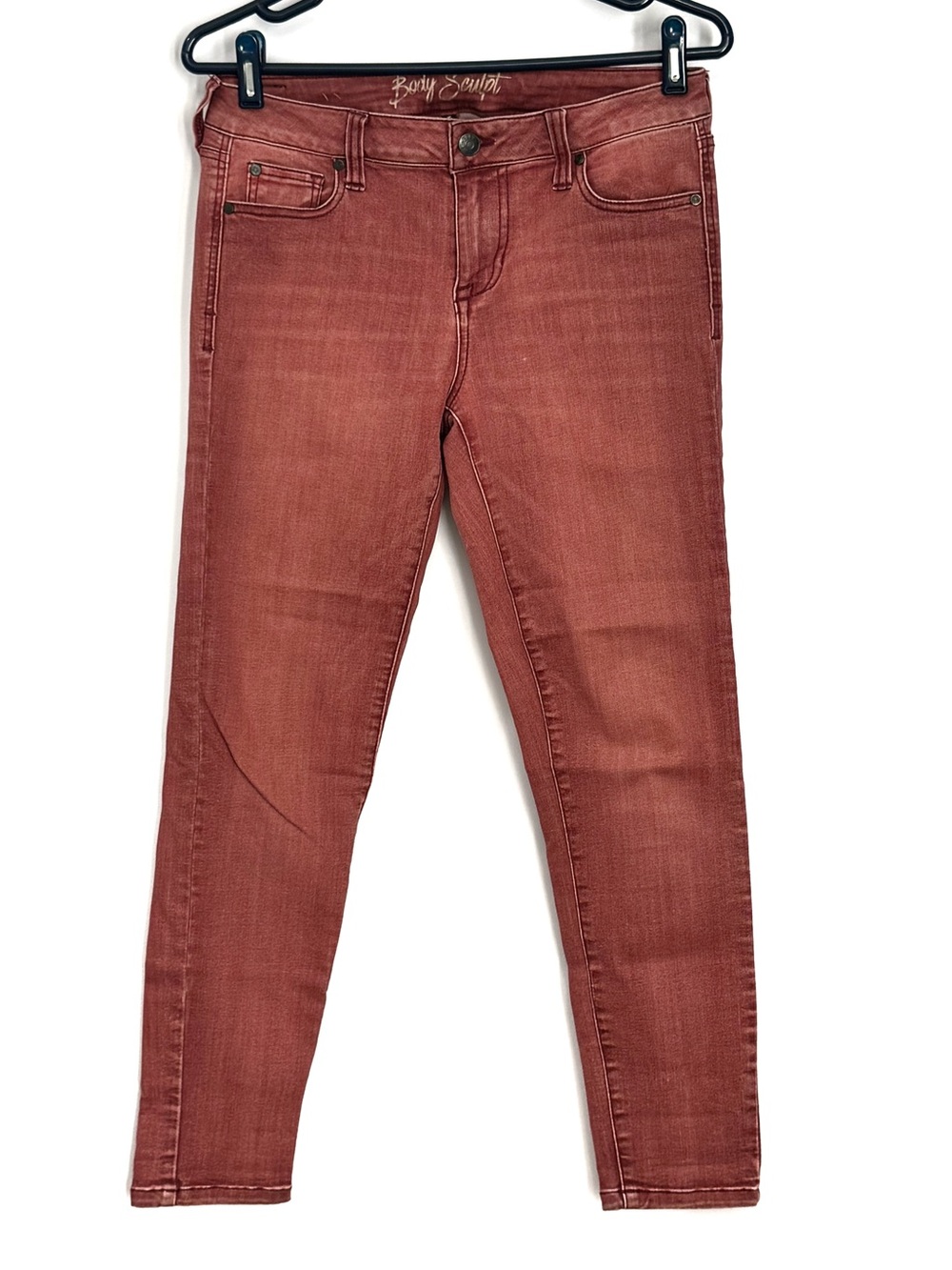 Celebrity Pink Womens Size 9 Jeans Mid Rise Ankle Skinny Reddish-Pink Wash